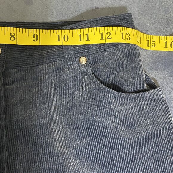 Escada Margaretha Ley Indigo Muted Navy Blue Fine Cordouroy Jeans‎ Pants Size 36 - Picture 8 of 10
